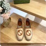 Gucci Unisex GG Interlocking G Espadrille Natural Raffia Leather Round – Image 3