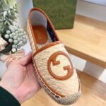 Gucci Unisex GG Interlocking G Espadrille Natural Raffia Leather Round – Image 8