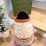 Gucci Unisex GG Interlocking G Espadrille Natural Raffia Leather Round – Image 9