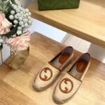 Gucci Unisex GG Interlocking G Espadrille Natural Raffia Leather Round – Image 4