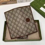 Gucci Unisex GG Long Wallet Interlocking G Beige Ebony GG Supreme Canvas - immagine 3