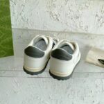 Gucci Unisex GG MAC80 Sneaker Off White Grey Leather Round Toe Rubber Flat – Bild 6