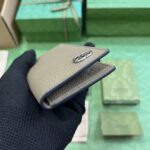Gucci Unisex GG Marmont Card Case Wallet Double G Taupe Leather - Imagen 4