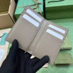 Gucci Unisex GG Marmont Card Case Wallet Double G Taupe Leather - Imagen 5
