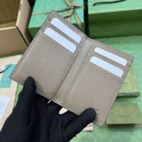 Gucci Unisex GG Marmont Card Case Wallet Double G Taupe Leather (3)