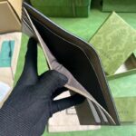 Gucci Unisex GG Marmont Card Case Wallet Taupe Leather Double G - Imagen 7