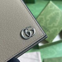 Gucci Unisex GG Marmont Card Case Wallet Taupe Leather Double G (1)