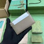 Gucci Unisex GG Marmont Card Case Wallet Taupe Leather Double G Marmont - immagine 3