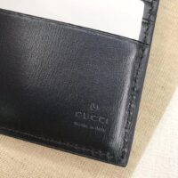 Gucci Unisex GG Marmont Leather Bi-Fold Wallet Black Smooth Leather Double G (6)