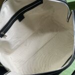 Gucci Unisex GG Small Duffle Bag Black Jumbo Leather – Image 8