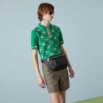 Gucci Unisex Jumbo GG Belt Bag Black Leather Zip Closure - immagine 11