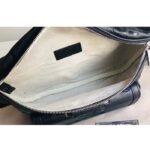 Gucci Unisex Jumbo GG Belt Bag Black Leather Zip Closure - immagine 7