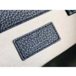 Gucci Unisex Jumbo GG Small Backpack Black Leather Cotton Linen Lining - Image 10