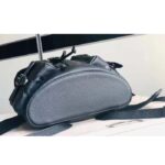 Gucci Unisex Jumbo GG Small Backpack Black Leather Cotton Linen Lining - Image 5