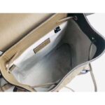 Gucci Unisex Jumbo GG Small Backpack Taupe Leather Cotton Linen Lining - immagine 9