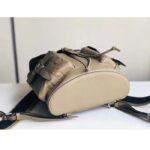 Gucci Unisex Jumbo GG Small Backpack Taupe Leather Cotton Linen Lining - immagine 5