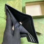 Gucci Unisex Jumbo GG Wallet Black Leather Moiré Lining - Bild 8