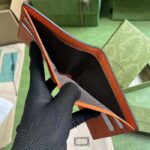 Gucci Unisex Jumbo GG Wallet Orange Leather Moiré Lining – Bild 8