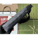 Gucci Unisex Messenger Bag Interlocking G Black GG Supreme Canvas Black Leather - immagine 4