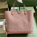 Gucci Unisex Ophidia GG Large Tote Bag Pink GG Canvas Double G - immagine 3