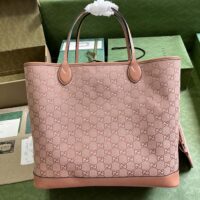 Gucci Unisex Ophidia GG Large Tote Bag Pink GG Canvas Double G (2)