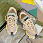 Gucci Unisex Run Sneaker Yellow Suede Interlocking G Bi-Color Rubbe Low Heel – Image 7