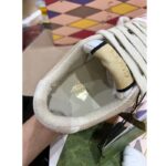 Gucci Unisex Screener GG Sneaker Light Pink Canvas Beige Suede Bi-Color Rubber Flat - Image 10