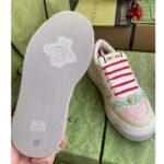 Gucci Unisex Screener Sneaker Pink GG Canvas Bi-Color Chunky Laces - Bild 10