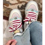 Gucci Unisex Screener Sneaker Pink GG Canvas Bi-Color Chunky Laces - Bild 13