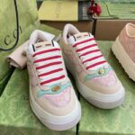 Gucci Unisex Screener Sneaker Pink GG Canvas Bi-Color Chunky Laces - Bild 3