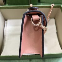Gucci Women Dionysus GG Mini Shoulder Bag Pink Canvas Leather Padlock Closure (1)