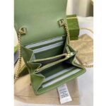 Gucci Women GG Blondie Medium Chain Wallet Green Leather Round Interlocking G - Imagen 6