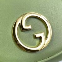 Gucci Women GG Blondie Medium Chain Wallet Green Leather Round Interlocking G (3)