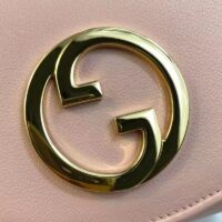 Gucci Women GG Blondie Medium Chain Wallet Pink Leather Round Interlocking G (4)