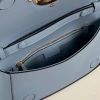 Gucci Women GG Blondie Mini Bag Light Blue Leather Round Interlocking G (7)