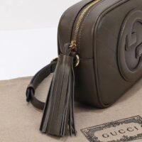 Gucci Women GG Blondie Small Shoulder Bag Brown Leather Zipper Closure (8)