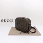 Gucci Women GG Blondie Small Shoulder Bag Brown Leather Zipper Closure - Imagen 4