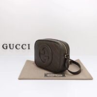 Gucci Women GG Blondie Small Shoulder Bag Brown Leather Zipper Closure (8)