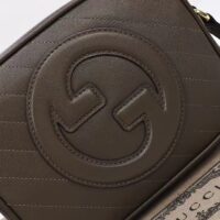 Gucci Women GG Blondie Small Shoulder Bag Brown Leather Zipper Closure (8)