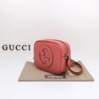 Gucci Women GG Blondie Small Shoulder Bag Pink Leather Zipper Closure (10)