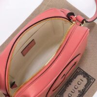 Gucci Women GG Blondie Small Shoulder Bag Pink Leather Zipper Closure (10)