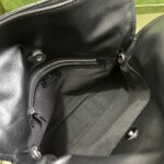 Gucci Women GG Blondie Small Tote Bag Black Leather Round Interlocking G - Imagen 9