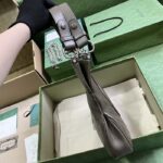 Gucci Women GG Blondie Small Tote Bag Brown Leather Round Interlocking G - Bild 8