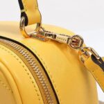 Gucci Women GG Blondie Top Handle Bag Yellow Leather Round Interlocking G - Imagen 10
