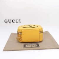 Gucci Women GG Blondie Top Handle Bag Yellow Leather Round Interlocking G (2)