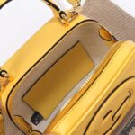 Gucci Women GG Blondie Top Handle Bag Yellow Leather Round Interlocking G - Imagen 7