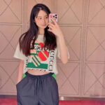 Gucci Women GG Cotton Jersey Printed T-Shirt Off White Cherry Sequin Embroidery - Image 13