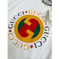 Gucci Women GG Cotton Jersey Printed T-Shirt Off White Crewneck Short Sleeves (11)