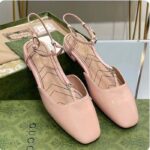 Gucci Women GG Double G Ballet Flat Light Pink Patent Leather Square Toe - Bild 3
