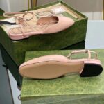 Gucci Women GG Double G Ballet Flat Light Pink Patent Leather Square Toe - Bild 10